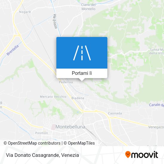 Mappa Via Donato Casagrande