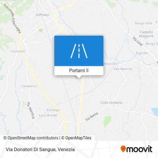 Mappa Via Donatori Di Sangue