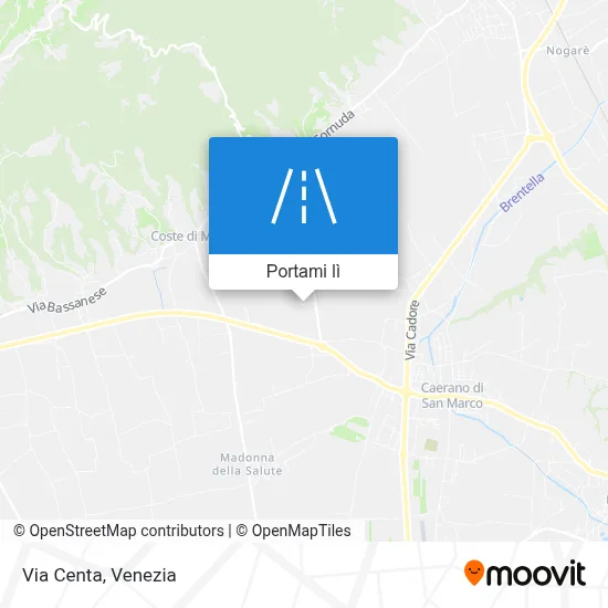 Mappa Via Centa
