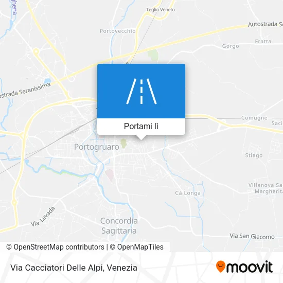 Mappa Via Cacciatori Delle Alpi