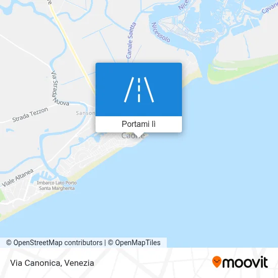 Mappa Via Canonica