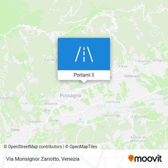 Mappa Via Monsignor Zanotto