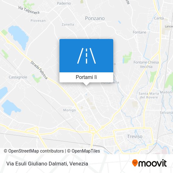 Mappa Via Esuli Giuliano Dalmati