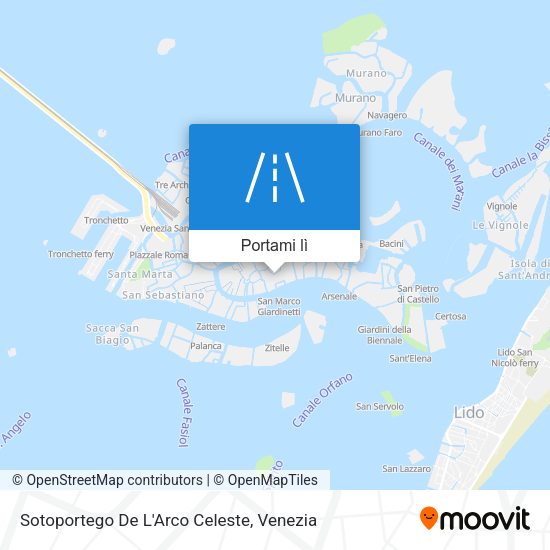 Mappa Sotoportego De L'Arco Celeste