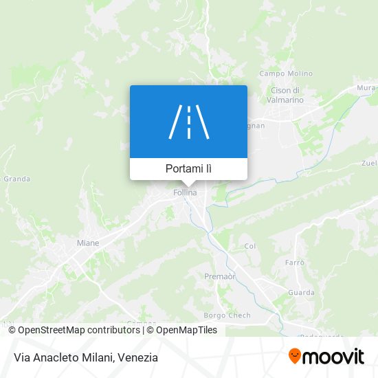Mappa Via Anacleto Milani