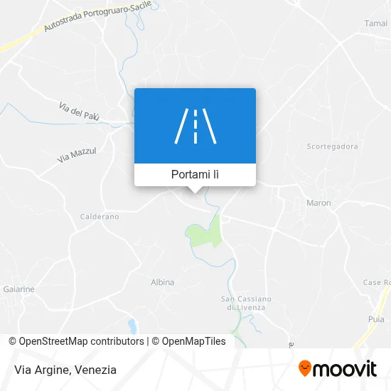 Mappa Via Argine
