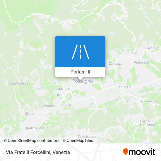 Mappa Via Fratelli Forcellini