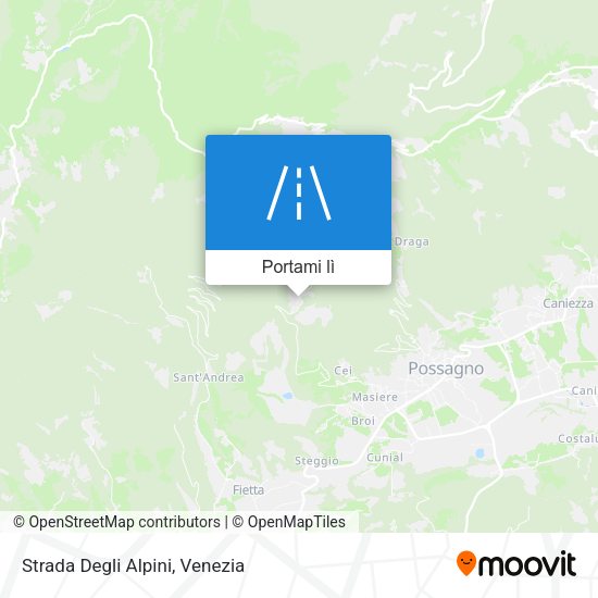 Mappa Strada Degli Alpini