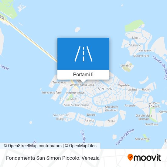 Mappa Fondamenta San Simon Piccolo