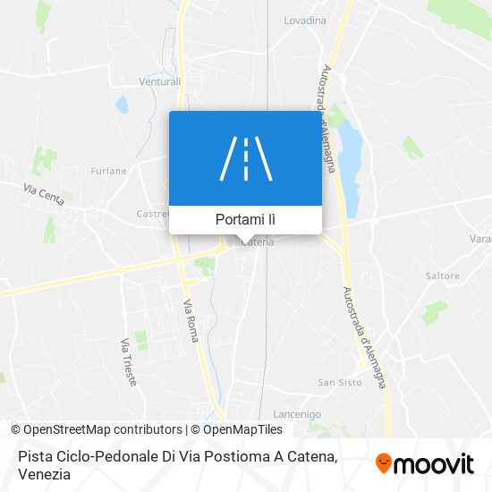 Mappa Pista Ciclo-Pedonale Di Via Postioma A Catena