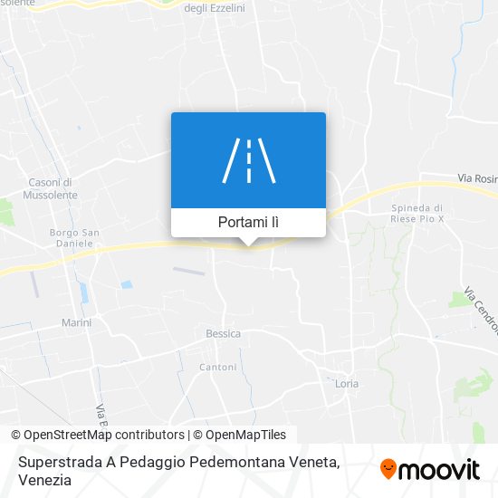 Mappa Superstrada A Pedaggio Pedemontana Veneta