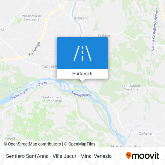 Mappa Sentiero Sant'Anna - Villa Jacur - Mina