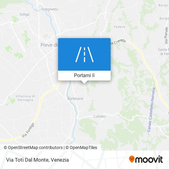 Mappa Via Toti Dal Monte