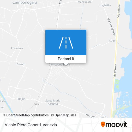 Mappa Vicolo Piero Gobetti