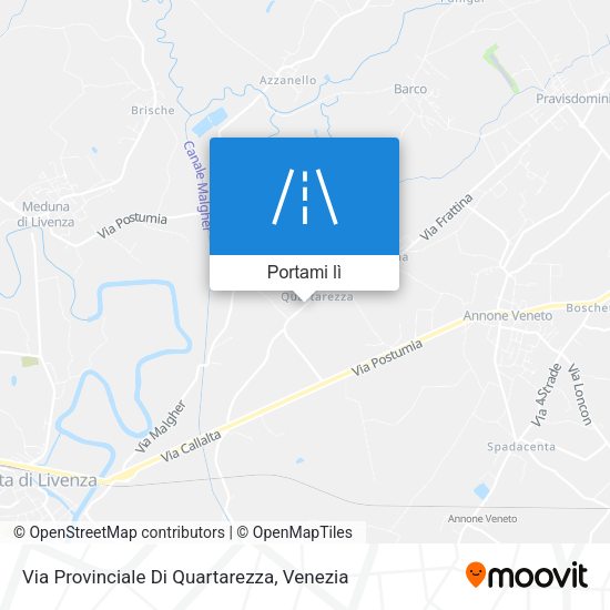 Mappa Via Provinciale Di Quartarezza