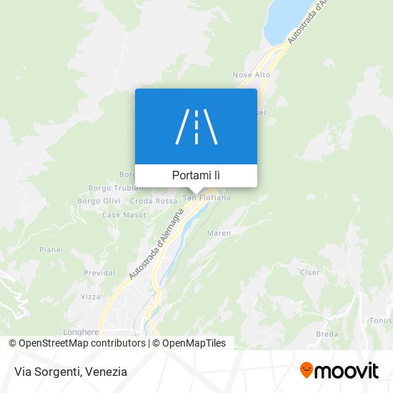 Mappa Via Sorgenti