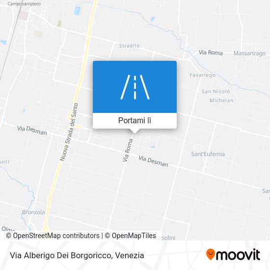 Mappa Via Alberigo Dei Borgoricco