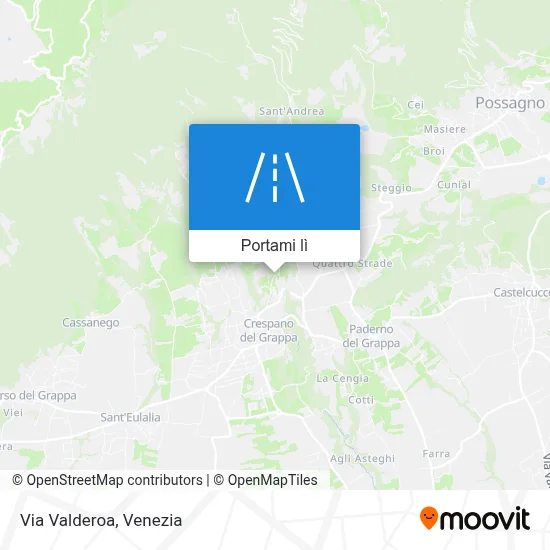 Mappa Via Valderoa