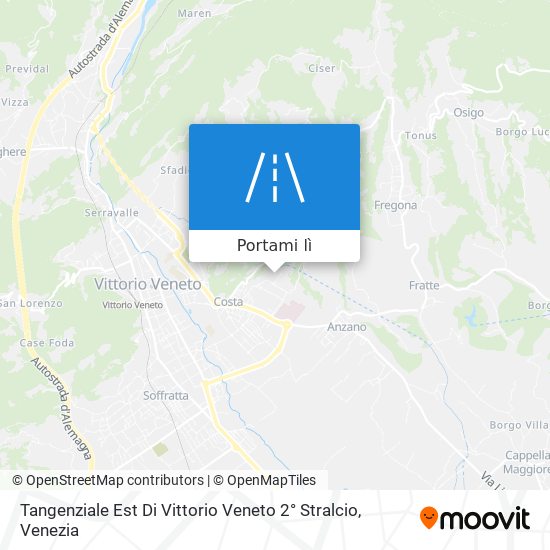 Mappa Tangenziale Est Di Vittorio Veneto 2° Stralcio