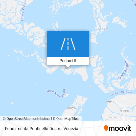 Mappa Fondamenta Pontinello Destro