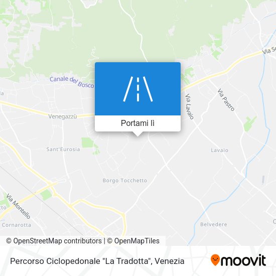 Mappa Percorso Ciclopedonale "La Tradotta"
