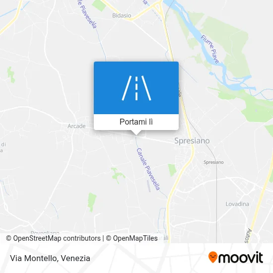 Mappa Via Montello