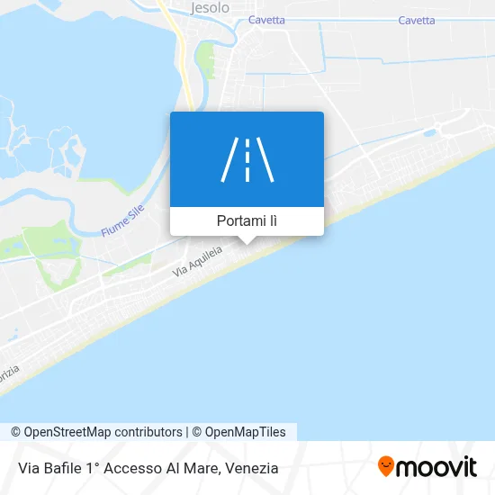 Mappa Via Bafile 1° Accesso Al Mare