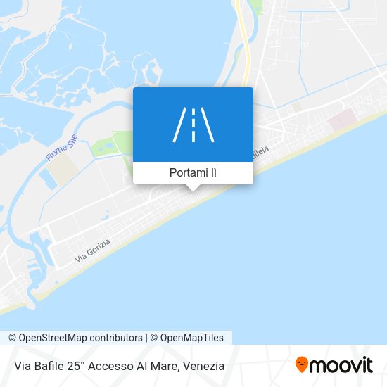 Mappa Via Bafile 25° Accesso Al Mare