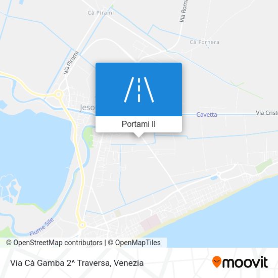 Mappa Via Cà Gamba 2^ Traversa