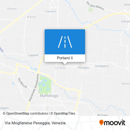 Mappa Via Moglianese Peseggia