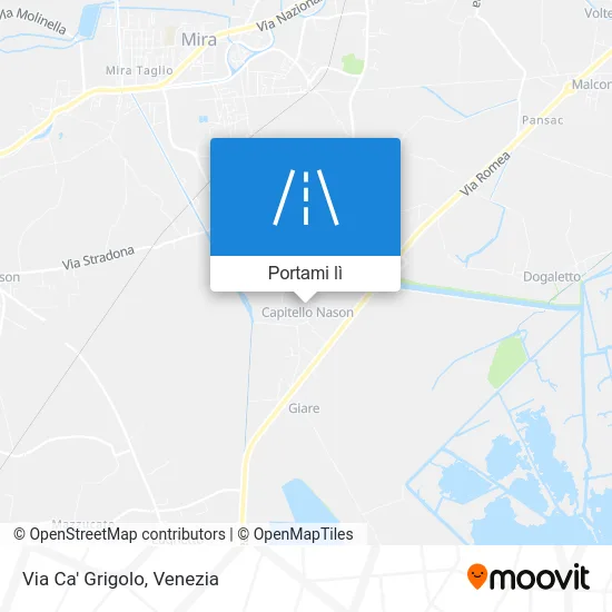 Mappa Via Ca' Grigolo