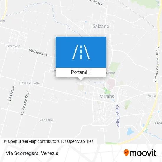 Mappa Via Scortegara