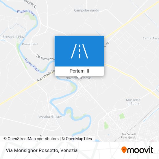 Mappa Via Monsignor Rossetto