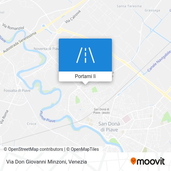 Mappa Via Don Giovanni Minzoni