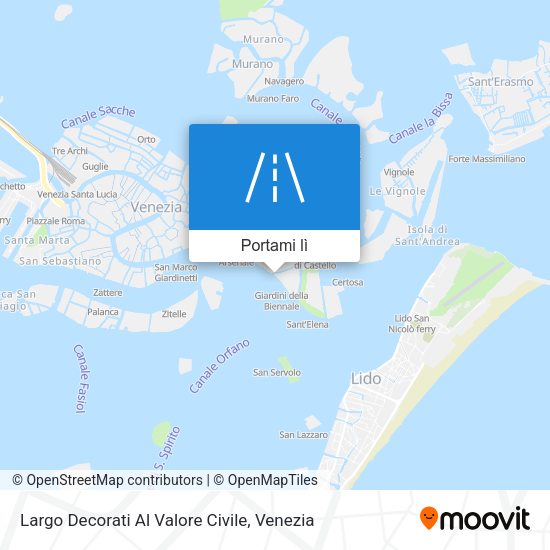 Mappa Largo Decorati Al Valore Civile