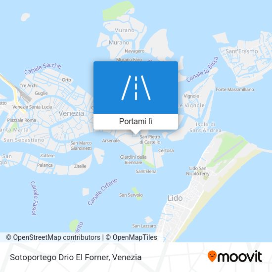 Mappa Sotoportego Drio El Forner