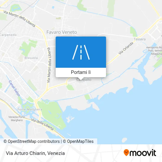 Mappa Via Arturo Chiarin