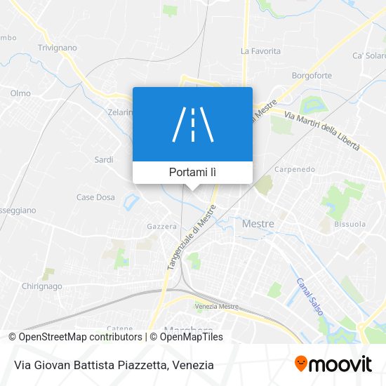 Mappa Via Giovan Battista Piazzetta