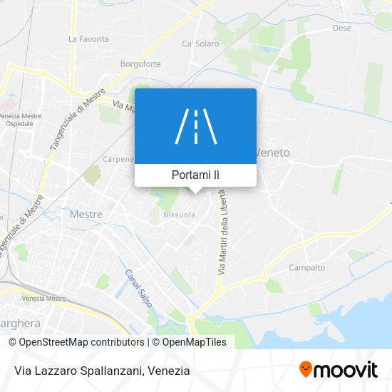 Mappa Via Lazzaro Spallanzani