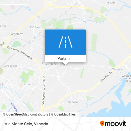 Mappa Via Monte Celo