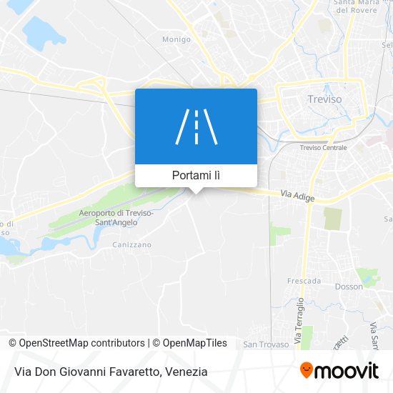 Mappa Via Don Giovanni Favaretto
