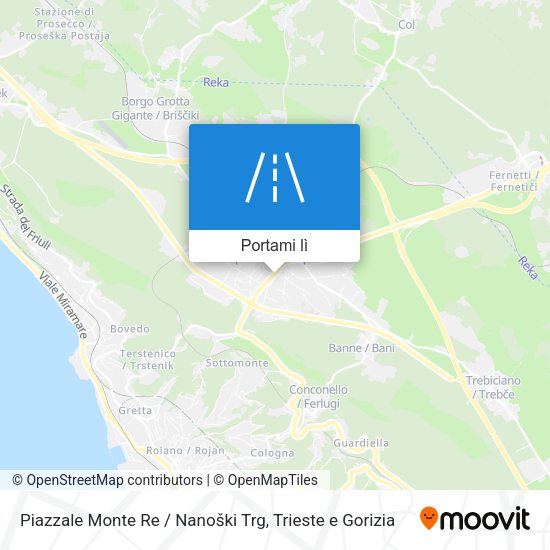 Mappa Piazzale Monte Re / Nanoški Trg