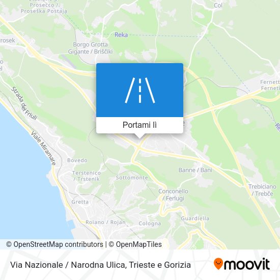 Mappa Via Nazionale / Narodna Ulica