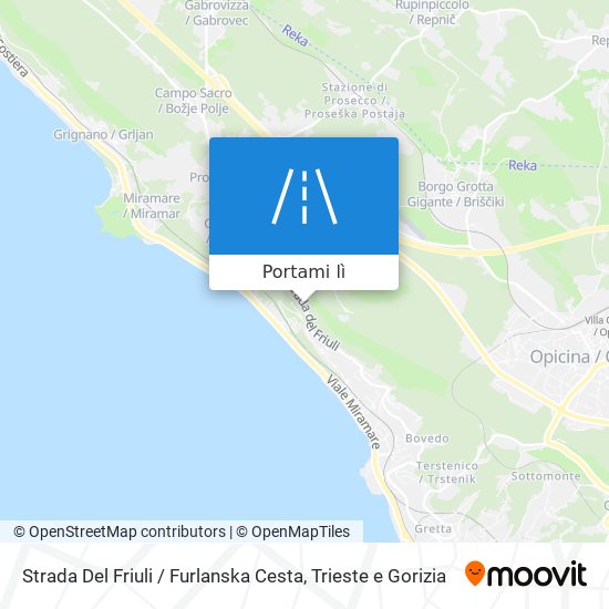 Mappa Strada Del Friuli / Furlanska Cesta