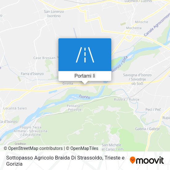 Mappa Sottopasso Agricolo Braida Di Strassoldo