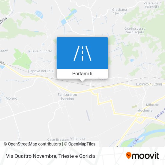 Mappa Via Quattro Novembre