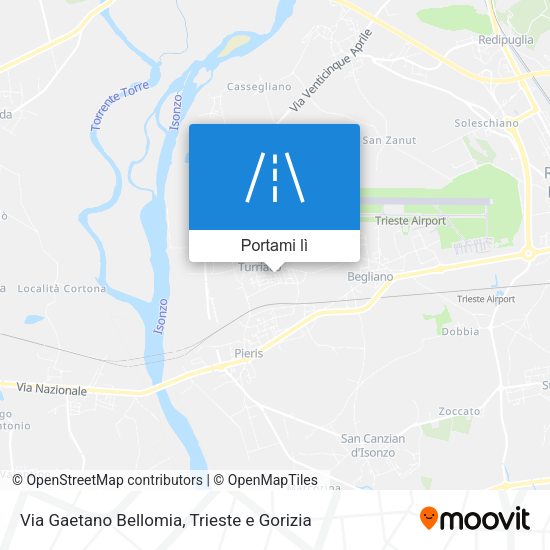 Mappa Via Gaetano Bellomia