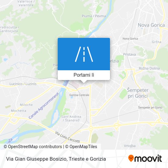 Mappa Via Gian Giuseppe Bosizio