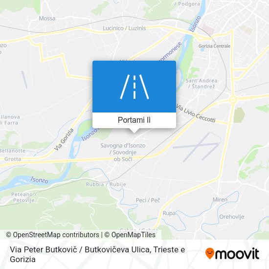 Mappa Via Peter Butkovič / Butkovičeva Ulica