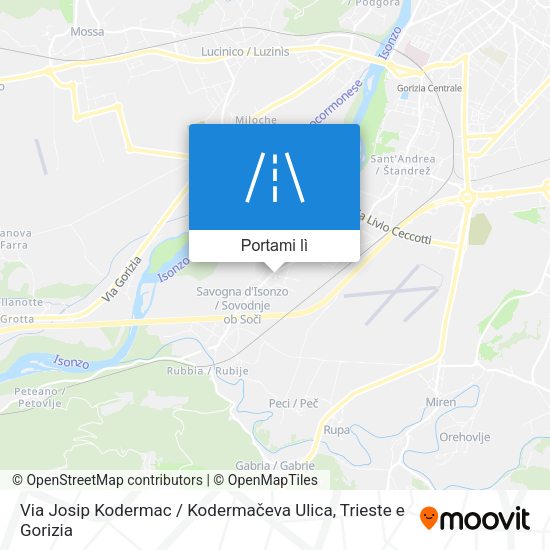 Mappa Via Josip Kodermac / Kodermačeva Ulica